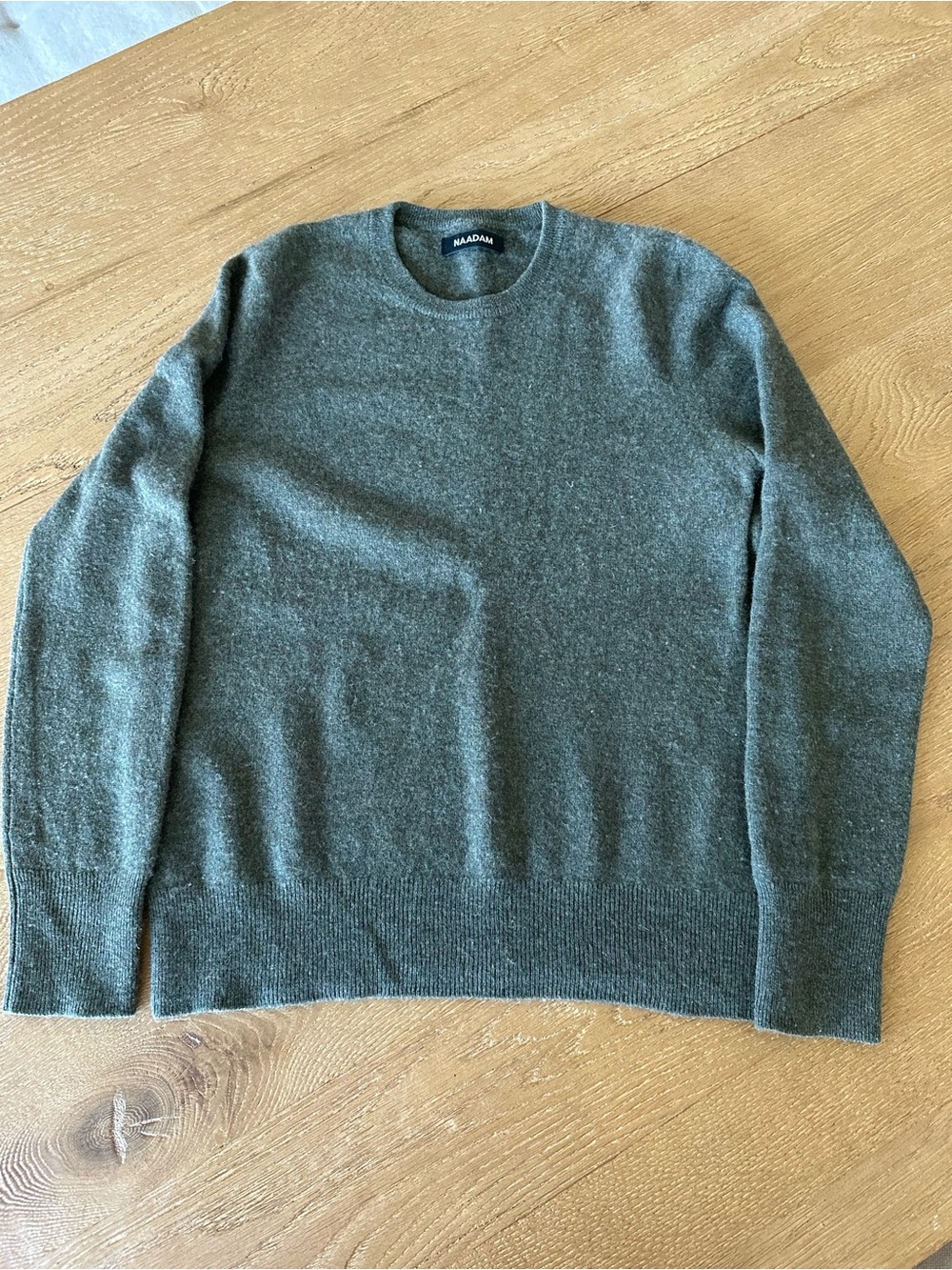 Naadam Olive Crewneck Cashmere Sweater XS